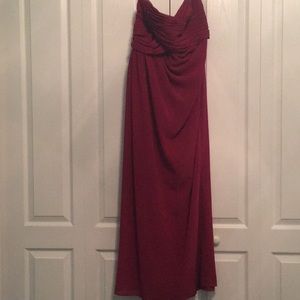 Burgundy bridesmaid dress